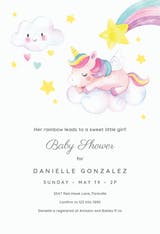 Sweet Unicorn - Baby Shower Invitation